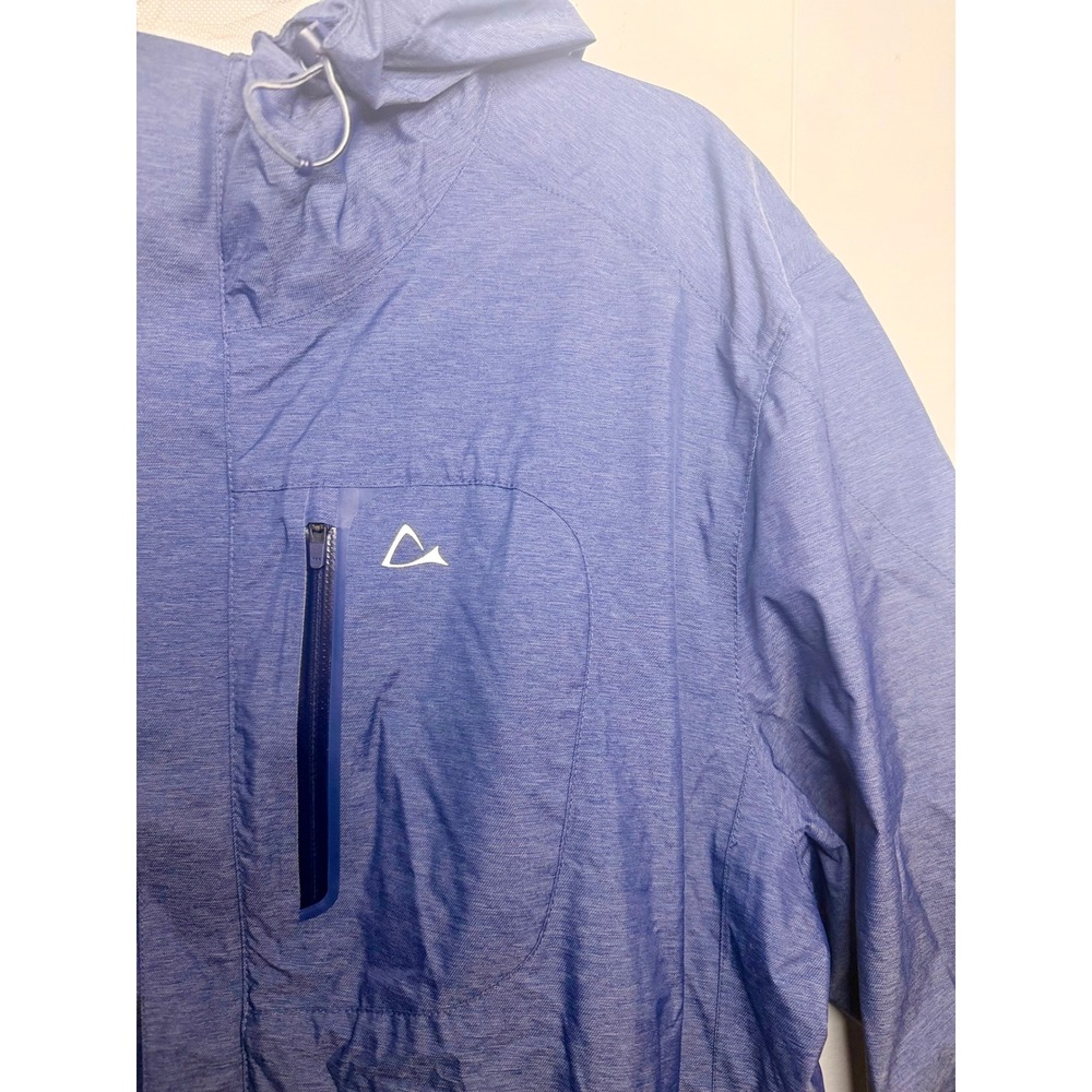 Paradox Costco Mens XL Blue Waterproof Breathable Hooded Rain Jacket Windbreaker - Picture 8 of 12
